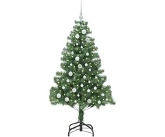Kalėdų eglutė su 150 LED s stovu Žalia 150 cm PVC