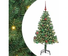 Kalėdų eglutė su 150 LED s stovu Žalia 150 cm PVC
