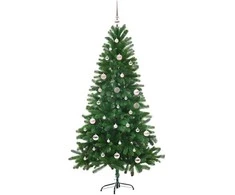 Kalėdų eglutė su 150 LED s stovu Žalia 150 cm PE