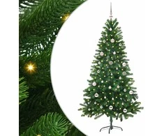 Kalėdų eglutė su 150 LED s stovu Žalia 150 cm PE