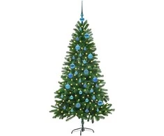 Kalėdų eglutė su 150 LED s stovu Žalia 150 cm PE