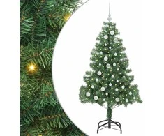Kalėdų eglutė su 150 LED s stovu Žalia 150 cm PVC