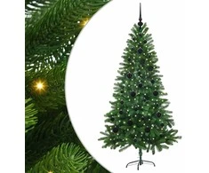 Kalėdų eglutė su 150 LED s stovu Žalia 150 cm PE