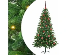 Kalėdų eglutė su 150 LED s stovu Žalia 150 cm PE