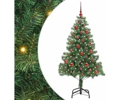 Kalėdų eglutė su 150 LED s stovu Žalia 150 cm PVC