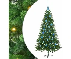 Kalėdų eglutė su 150 LED s stovu Žalia 150 cm PE