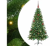Kalėdų eglutė su 150 LED s stovu Žalia 150 cm PE