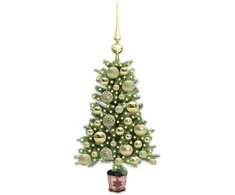 Kalėdų eglutė su 150 LED s stovu Žalia 65 cm PE