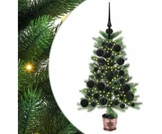 Kalėdų eglutė su 150 LED s stovu Žalia 65 cm PE