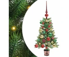 Kalėdų eglutė su 150 LED s stovu Žalia 65 cm PE