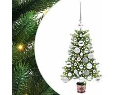 Kalėdų eglutė su 150 LED s stovu Žalia 65 cm PE