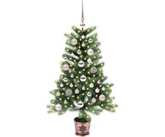 Kalėdų eglutė su 150 LED s stovu Žalia 90 cm PE