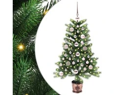 Kalėdų eglutė su 150 LED s stovu Žalia 90 cm PE