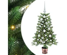 Kalėdų eglutė su 150 LED s stovu Žalia 90 cm PE