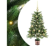 Kalėdų eglutė su 150 LED s stovu Žalia 90 cm PE