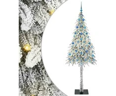 Kalėdų eglutė su 300 LED s stovu Balta 210 cm PE ir Plienas