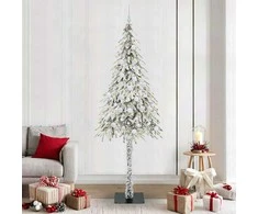 Kalėdų eglutė su 300 LED s stovu Balta 210 cm PE ir Plienas