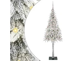 Kalėdų eglutė su 300 LED s stovu Balta 210 cm PE ir Plienas