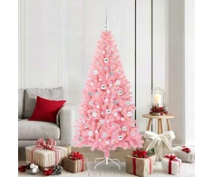 Kalėdų eglutė su 300 LED s stovu Rožinė 180 cm PVC