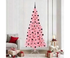 Kalėdų eglutė su 300 LED s stovu Rožinė 210 cm PVC