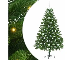 Kalėdų eglutė su 300 LED s stovu Žalia 180 cm PE