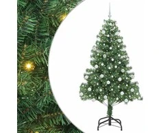 Kalėdų eglutė su 300 LED s stovu Žalia 180 cm PVC