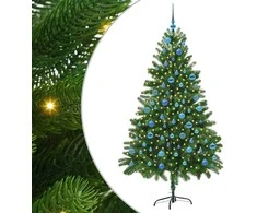 Kalėdų eglutė su 300 LED s stovu Žalia 180 cm PE