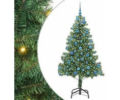 Kalėdų eglutė su 300 LED s stovu Žalia 180 cm PVC