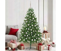 Kalėdų eglutė su 300 LED s stovu Žalia 180 cm PE