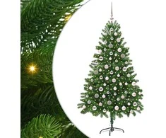 Kalėdų eglutė su 300 LED s stovu Žalia 180 cm PE