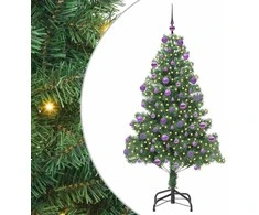 Kalėdų eglutė su 300 LED s stovu Žalia 180 cm PVC