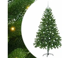 Kalėdų eglutė su 300 LED s stovu Žalia 180 cm PE