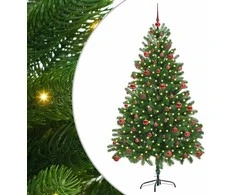 Kalėdų eglutė su 300 LED s stovu Žalia 180 cm PE