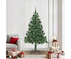 Kalėdų eglutė su 300 LED s stovu Žalia 210 cm PVC