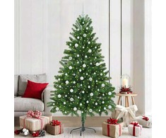 Kalėdų eglutė su 300 LED s stovu Žalia 210 cm PE