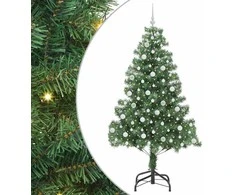 Kalėdų eglutė su 300 LED s stovu Žalia 210 cm PVC