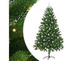 Kalėdų eglutė su 300 LED s stovu Žalia 210 cm PE
