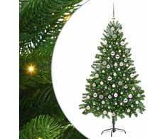Kalėdų eglutė su 300 LED s stovu Žalia 210 cm PE