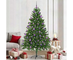 Kalėdų eglutė su 300 LED s stovu Žalia 210 cm PE
