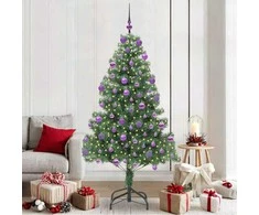 Kalėdų eglutė su 300 LED s stovu Žalia 210 cm PVC