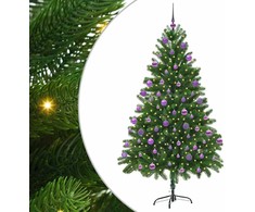 Kalėdų eglutė su 300 LED s stovu Žalia 210 cm PE