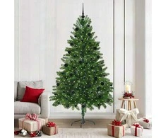 Kalėdų eglutė su 300 LED s stovu Žalia 210 cm PE