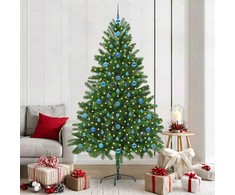 Kalėdų eglutė su 300 LED s stovu Žalia 210 cm PE