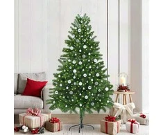 Kalėdų eglutė su 300 LED s stovu Žalia 210 cm PE