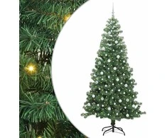 Kalėdų eglutė su 300 LED s stovu Žalia 240 cm PVC