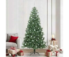 Kalėdų eglutė su 300 LED s stovu Žalia 240 cm PVC