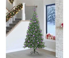Kalėdų eglutė su 300 LED s stovu Žalia 240 cm PVC