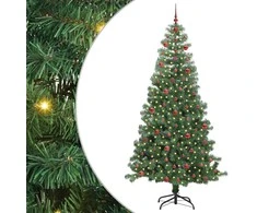 Kalėdų eglutė su 300 LED s stovu Žalia 240 cm PVC