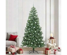 Kalėdų eglutė su 300 LED s stovu Žalia 240 cm PVC