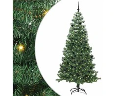 Kalėdų eglutė su 300 LED s stovu Žalia 240 cm PVC